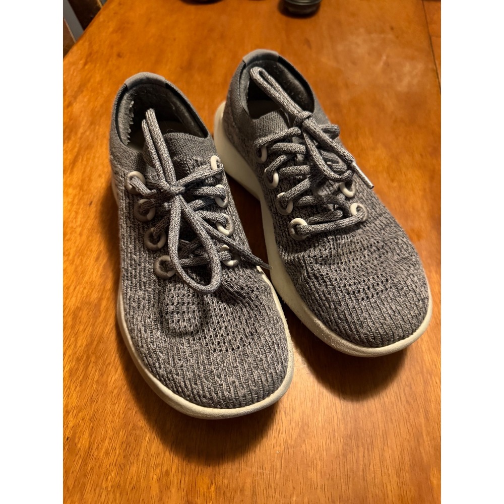 Allbirds Tree Dasher Grey Running Shoes Womens 8 TD21 Grey White Sneaker